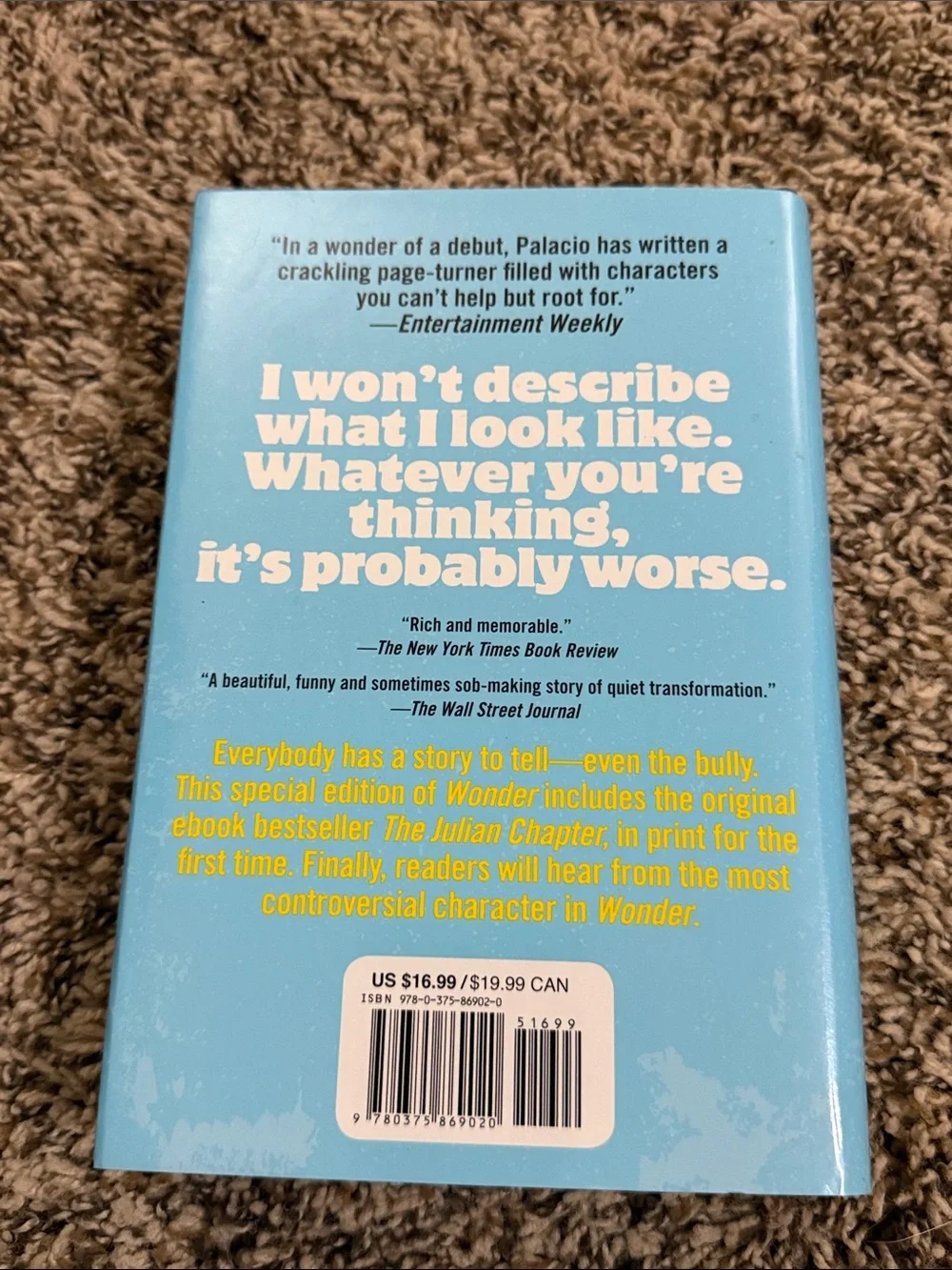 Wonder by R.J. Palacio — Blue Hardcover